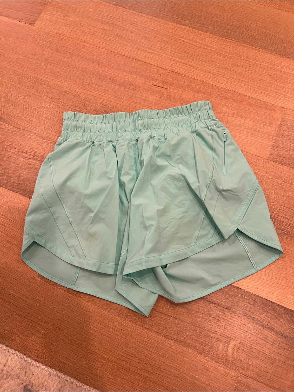 Light Aqua Women's Athletic Shorts - Elastic Waist